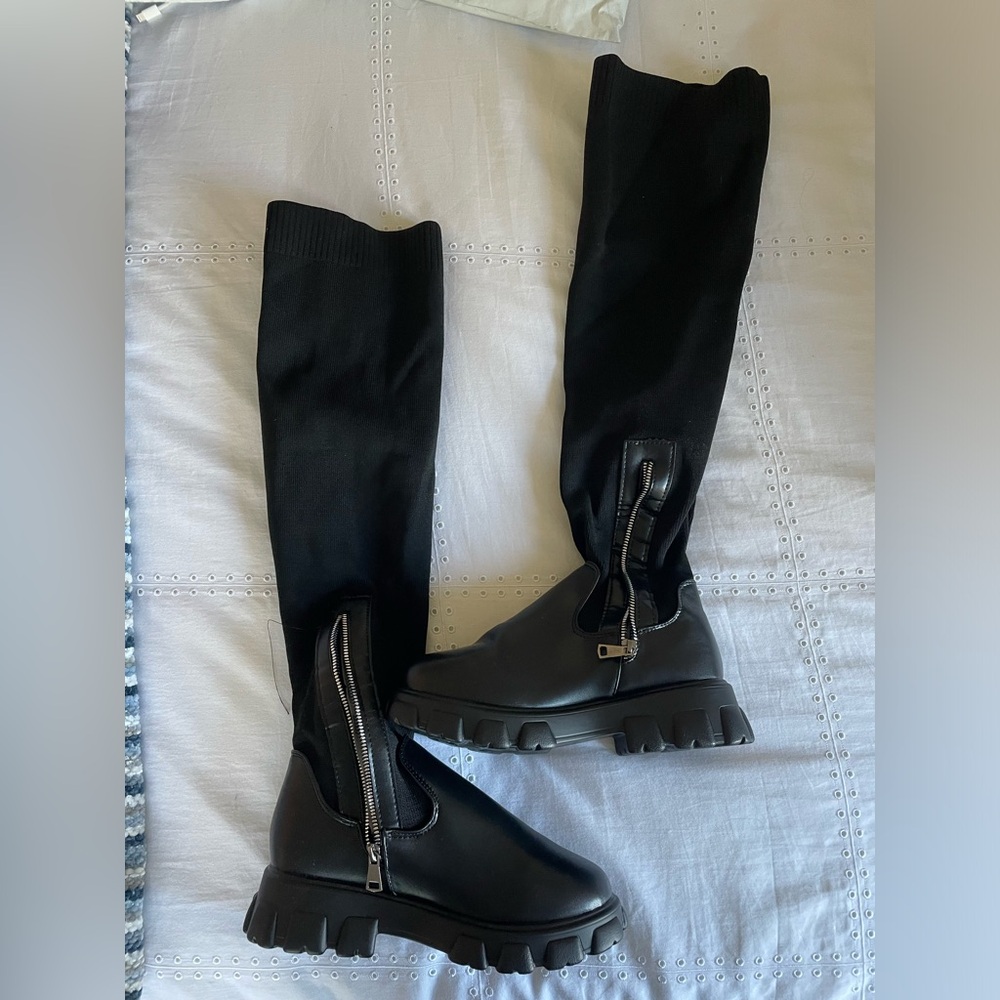 High black boots